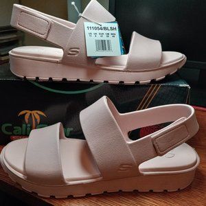 NWT Women's Skechers Blush Pink Sandals Foamies Cali-Gear EU 41 Size 11 NEW!